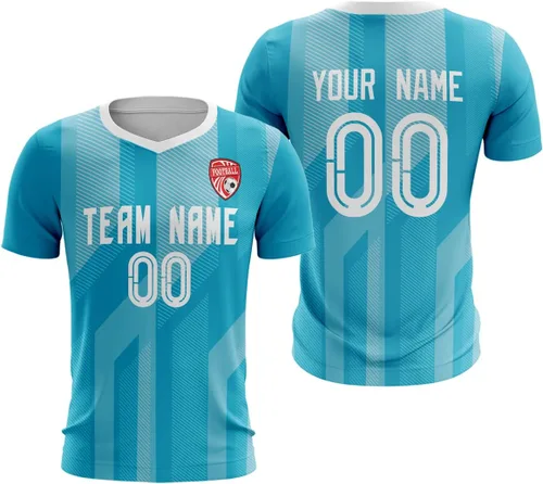 Camiseta de fútbol personalizada para hombres y jóvenes, camisetas de fútbol atléticas personalizadas con el nombre del equipo y el logotipo del