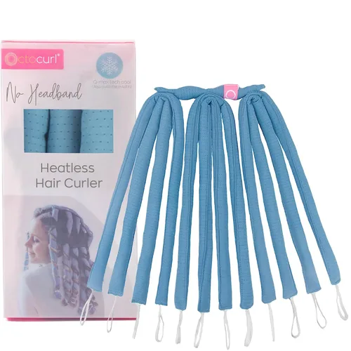Miniatura 22 de Octocurl Rizador de pelo sin calor sin diadema, suave envoltura rizadora de pulpo para rizos nocturnos, espiral, suelto, ondas de playa, peinado sin