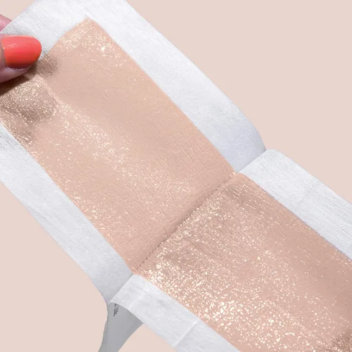 Miniatura 7 de Tiras de cera para depilación, 40 unidades, tiras de cera veganas para cuerpo y cara con aceites de coco y rosa mosqueta, tiras de cera de bikini