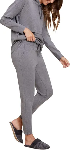 Miniatura 2 de Barefoot Dreams Sunbleached - Pantalones deportivos de algodón para mujer, ropa de descanso de lujo, pantalones de gimnasio, 100% algodón, Heathered