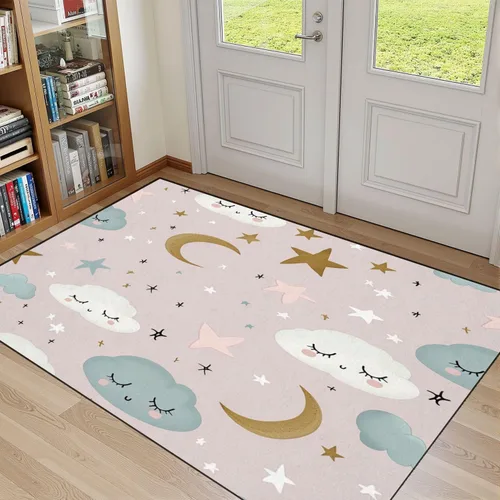 Miniatura 8 de Alfombras bohemias de 6 x 9 pulgadas, estilo floral, estilo años 70, diseño de margaritas, retro, floral, ingenuo, lavable, alfombra de pelo bajo