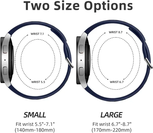Miniatura 5 de DaQin Correa deportiva sin brecha compatible con Samsung Galaxy Watch 7/6/5/4 Band 1.575 in 144.4 ft/Galaxy Watch FE/Watch 6 4 Classic 1.693 in