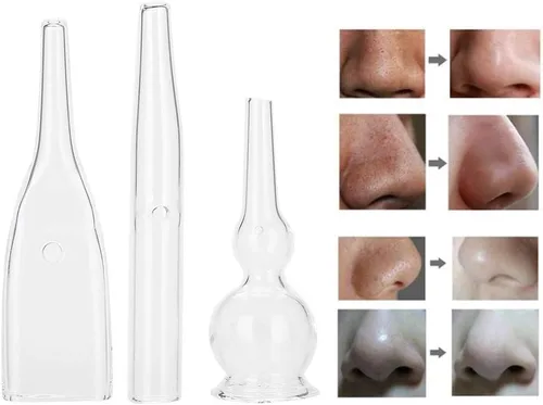 Miniatura 7 de Nikou Tubo de vidrio al vacío - Kit de 3 tubos de vidrio para eliminación de limpiador facial, accesorios de máquina de belleza, juego