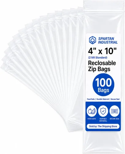 Miniatura 11 de Spartan Industrial - Bolsas con cremallera de 2 x 8 pulgadas de largo (100 unidades) - Bolsas de polietileno transparentes con cierre de 2 mil