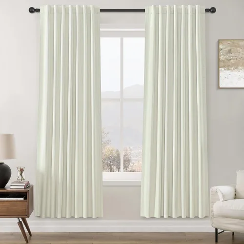 Miniatura 26 de Cortinas opacas de 54 pulgadas de largo para dormitorio, sala de estar, cortinas beige con aislamiento térmico, oscurecimiento de la habitación