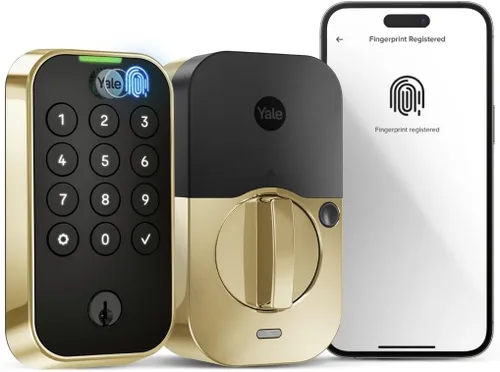 Miniatura 17 de Yale Assure Lock 2 Touch Deadbolt, cerradura de entrada de bronce aceitado con teclado digital táctil y escáner de huellas dactilares con llave