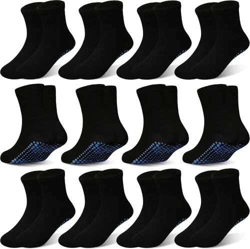 Miniatura 8 de ELUTONG Calcetines antideslizantes para niños, 12 pares para bebés de 1 a 7 años