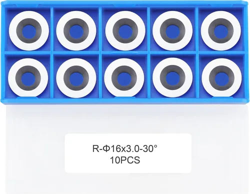 Insertos redondos de carburo de 0.630 in (5/8 pulgadas) para torneado de madera, cortador de carburo indexable R16 x 0.118 in para torno de