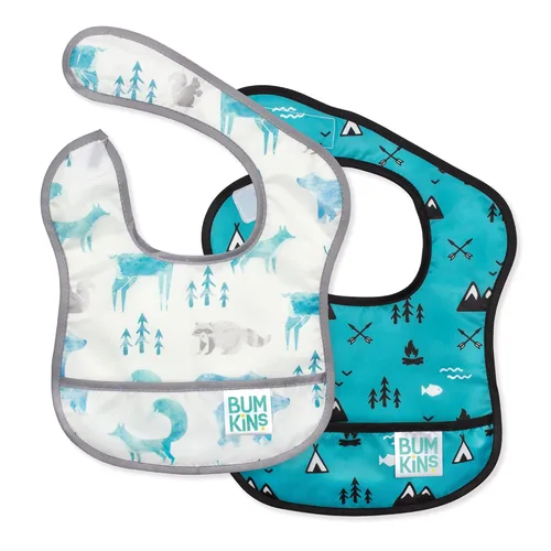 Miniatura 11 de Bumkins Baberos, para bebé niña o niño, bebé de 3 a 9 meses, esencial imprescindible para comer, alimentar, suministros de destete para bebés, tela