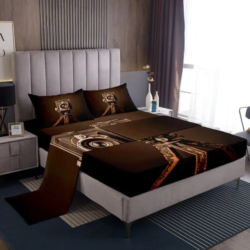 Miniatura 29 de Homewish Juego de sábanas de música de piano, tamaño Queen, juego de ropa de cama de notas musicales de 4 piezas para decoración de habitación