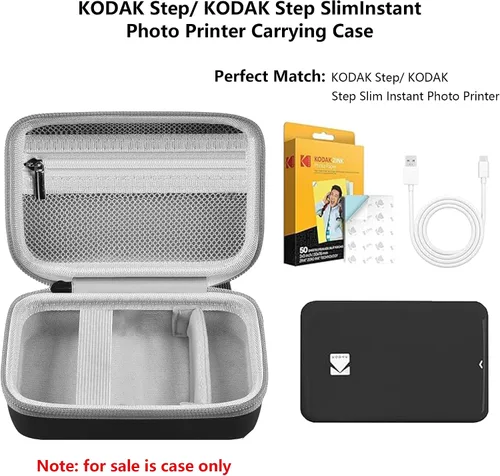 Miniatura 2 de Leayjeen Funda para impresora fotográfica para teléfono inteligente compatible con KODAK Mini 2/Mini Shot 2 Retro 4PASS Impresora fotográfica Negro