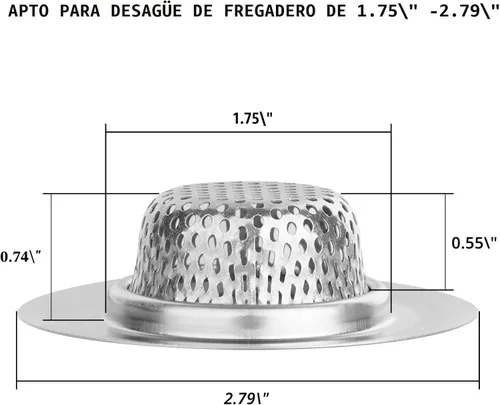 Miniatura 2 de Ohtomber 2 Piezas Coladores de Drenaje para Bañera - 2.79 pulgadas Cubierta Recolectora de Cabello para Drenaje de Ducha de Piso de Bañera, Colador