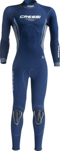 Cressi Traje de neopreno completo para hombre con cremallera trasera para buceo y actividades acuáticas - Rápido 0.118 in: diseñado en Italia