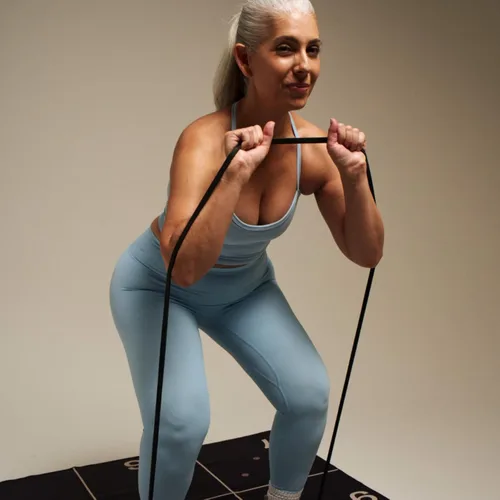 Miniatura 6 de Pvolve Juego de bandas para el cuerpo: bandas de resistencia ligeras y pesadas con funda de transporte, añade hasta 35 libras de carga, fuerza