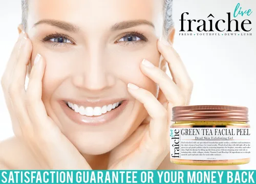 Miniatura 7 de Live Fraiche Aceite de ricino de romero de 16 onzas + oro de 24 quilates, gel de pelado facial iluminador de té verde, cáscara de té verde, 4.23