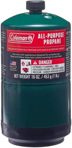 Tanque de repuesto de cilindro de propano de 16 onzas (paquete de 1) combustible de propano multiusos para calefacción, cocina, iluminación y