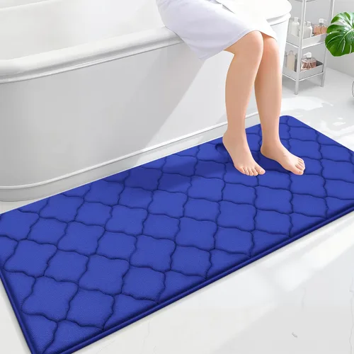 Miniatura 220 de OLANLY Alfombra de Baño de Espuma Viscoelástica de 24 x 16 pulgadas, Ultra Suave y Absorbente, Alfombras de Baño Antideslizantes, Cómodas, Lavables