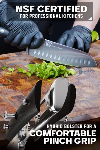Miniatura 4 de DALSTRONG cuchillo Santoku - Serie Gladiator - Acero HC alemán - 7 pulgadas (180 mm)