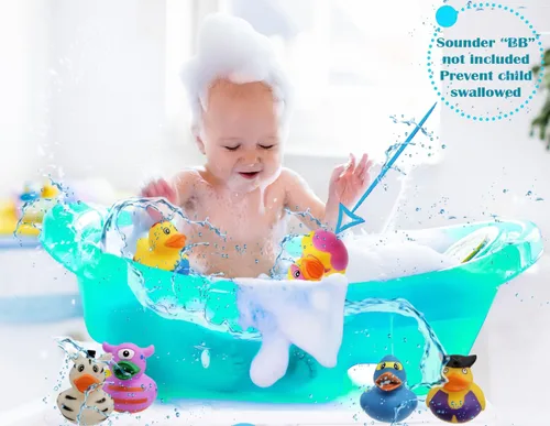 Miniatura 4 de Surtido de patos de goma para niños, regalos de cumpleaños de baño, baby showers, incentivos para el aula, playa de verano y actividad