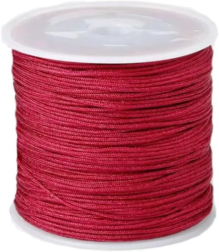 Miniatura 19 de Cordón de nailon de 0.020 in, hilo de ajuste para nudos chinos, collares, joyería, macramé, cuentas, pulseras de 150 yardas (azul)