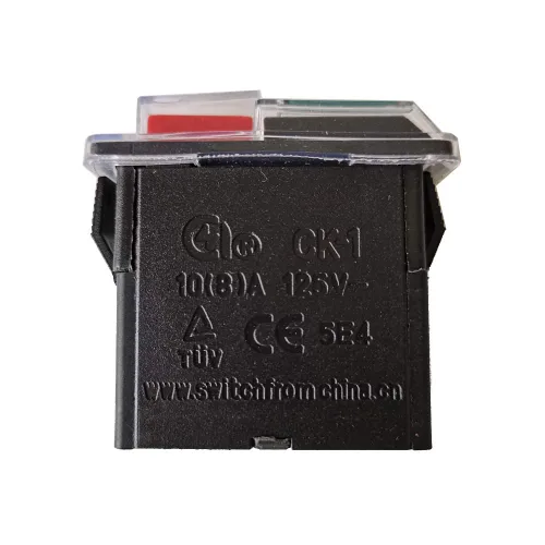 Miniatura 3 de CK-1 Interruptores electromagnéticos On-Off Interruptor de botón impermeable para taladro de banco y máquina de muela abrasiva 10 (8) A CA 125V