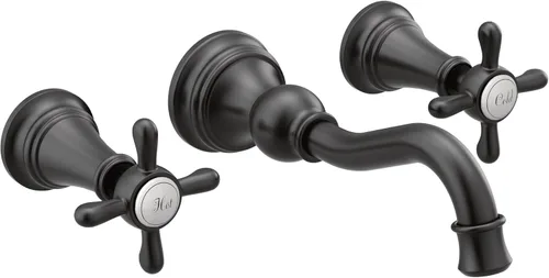 Miniatura 10 de Moen Grifo de baño de arco alto Weymouth de oro cepillado con 2 manijas (válvula se vende por separado), TS42112BG