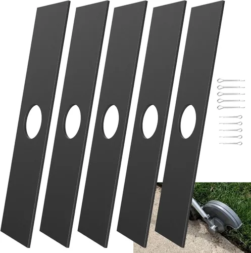 Paquete de 5 cuchillas universales de 8 x 2 pulgadas para Stihl Kobalt Echo Ryobi Ego Edger, 1 pulgada de orificio central de repuesto para 613223