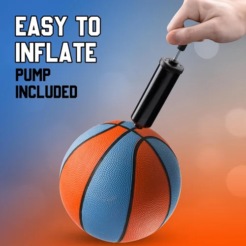Miniatura 8 de PlayBolt Mini pelotas de baloncesto de goma de 7 pulgadas, tamaño 3 (paquete de 4) – Baloncesto de piscina para niños en varios colores interiores