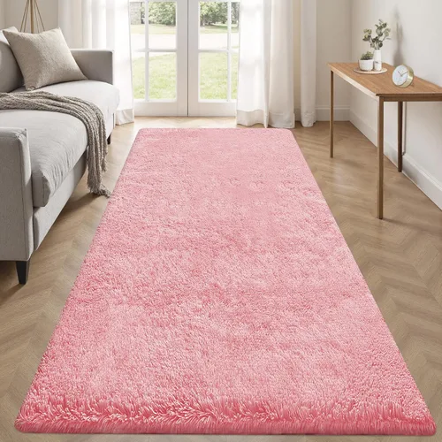Miniatura 46 de Alfombra de pasillo 2x6 para dormitorio: Alfombras suaves de pelo largo lavables, pequeña alfombra de interior de felpa difusa para pasillo, junto a