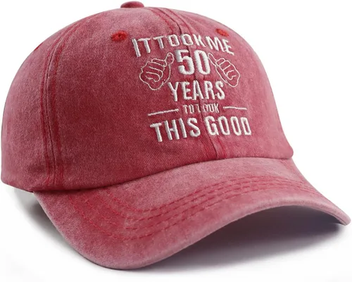 Miniatura 9 de It Took Me 50 Years to Look This Good Hat para mujeres y hombres, divertida gorra de béisbol ajustable bordada 50 cumpleaños