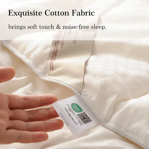 Miniatura 6 de CUDDLE DREAMS Edredón de Lana con Relleno, Relleno 100% de Lana Australiana con Funda de Algodón Suave y Silenciosa, Calidez Natural