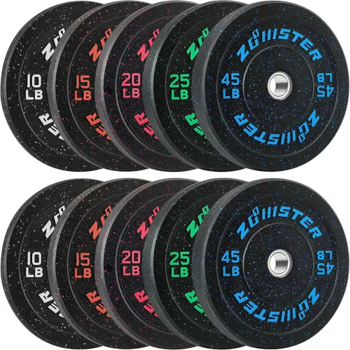 Miniatura 23 de Placa de Parachoques Olímpica Placa de Peso con Alto Rebote Placa de Peso con Inserción de Acero para Entrenamiento de Fuerza y Levantamiento
