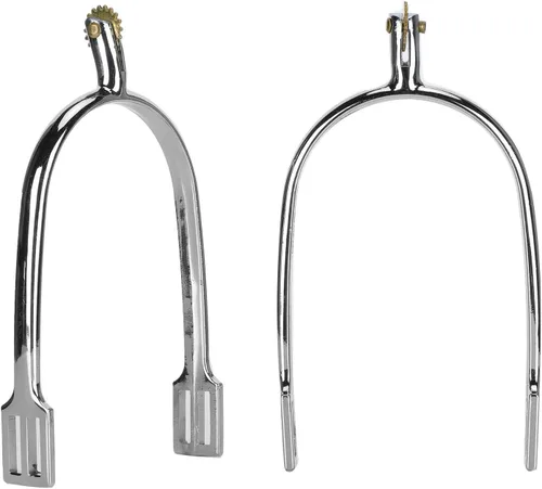 Miniatura 9 de Zerone Espuelas de Caballo, Monturas Horse Spurs Accesorios de Caballo Espuelas de Aleación de Zinc Inglés Caballo Accesorio con Perilla de Cobre