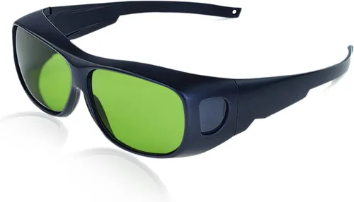 Miniatura 4 de Gafas de soldadura, lente de soldadura de seguridad envolvente, arañazos, protección UV, gafas protectoras de depilación láser No. 8 Verde oscuro