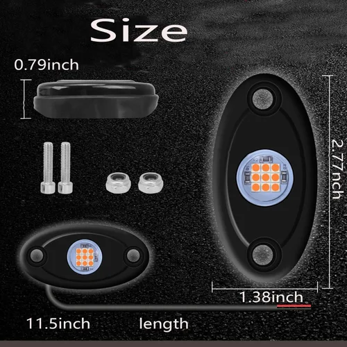 Miniatura 4 de 12 cápsulas de luces LED moradas de neón para auto, camión, ATV, SUV, luz trasera para vehículos