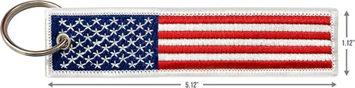 Llavero de bandera con llavero, EDC para motocicletas, scooters, coches y regalos USA