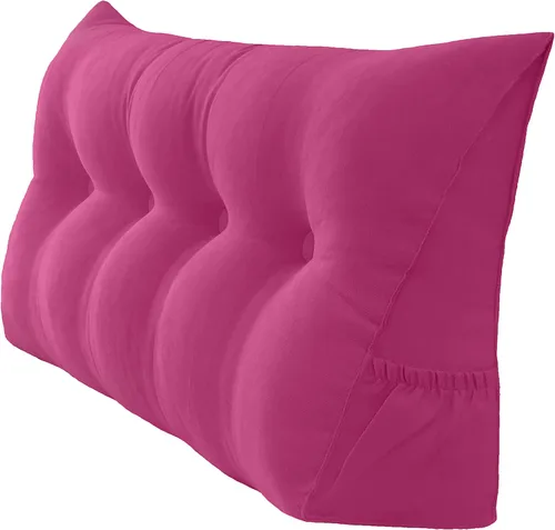 Miniatura 37 de Peachwell Almohada triangular de lectura para reposo en cama, cojín reforzador grande para cabecero, respaldo, almohada de cuña con funda extraíble