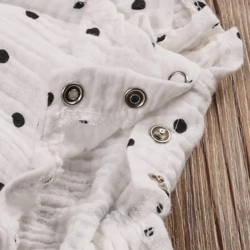 Miniatura 6 de Mameluco con volantes para bebé recién nacida, con diadema, ropa de verano