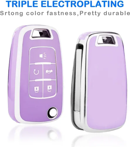 Miniatura 53 de XIYANG TRADE Funda para llavero Chevy con llavero, funda de TPU suave para llave de protección completa para Camaro Cruze Equinox Malibu Impala