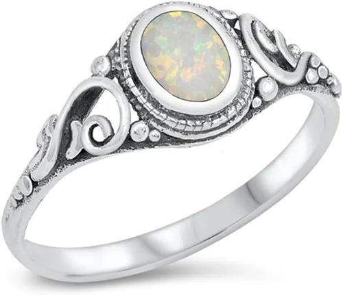 Miniatura 7 de Anillo de plata esterlina, elija su color Turquesa simulada
