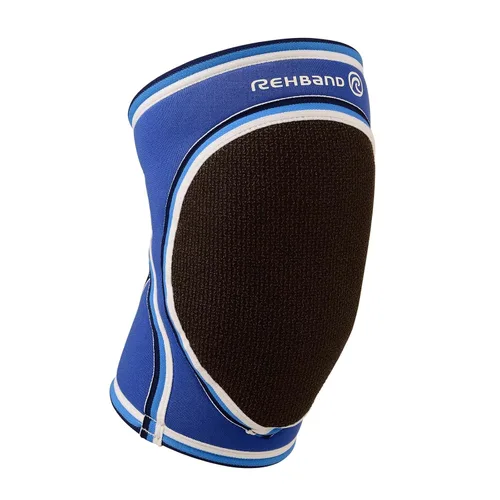 Miniatura 6 de Rehband Rodilleras originales, rodilleras de neopreno para voleibol y deportes de interior, rodilleras para mujeres y hombres, color: azul, 1 par