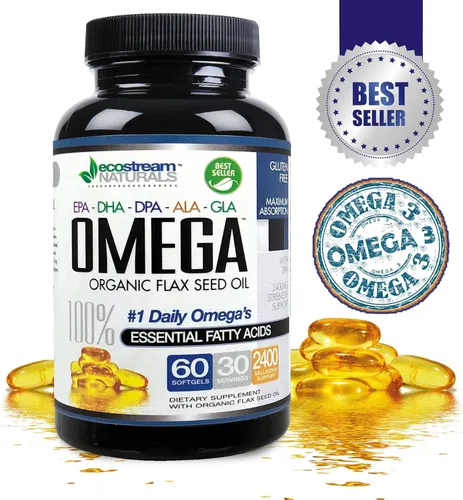 Miniatura 4 de Mezcla de Omega 3-6-9 de triple fuerza con DPA, EPA, DHA, ALA y GLA y aceite de semilla de lino orgánico, más de 2,800 miligramos de fuerza, sin