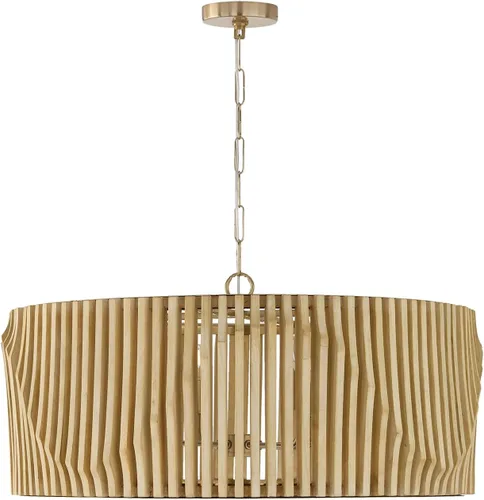 Miniatura 9 de Capital Lighting 344613WK Archer - Lámpara de techo colgante moderna de madera de mango hecha a mano, 1 luz de 100 vatios, 17 pulgadas de alto x 9