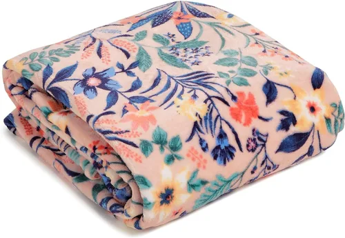 Miniatura 25 de Vera Bradley Manta de felpa de forro polar Botánico Paisley Rosa