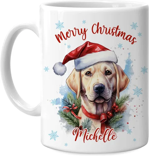 Miniatura 16 de Hyturtle Regalos personalizados para amantes de los osos – Taza de café de cerámica con nombre personalizado de oso con sombrero de Papá Noel