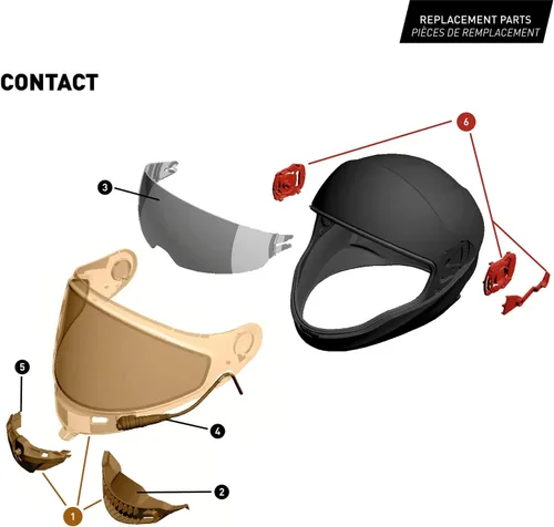 Miniatura 7 de CKX Casco integral Contact con doble escudo eléctrico sólido