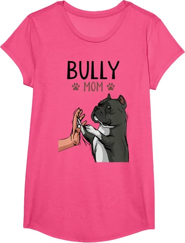 Miniatura 17 de American Bully Mom Cute Dog Mama Camiseta divertida para mujer, Blanco, S