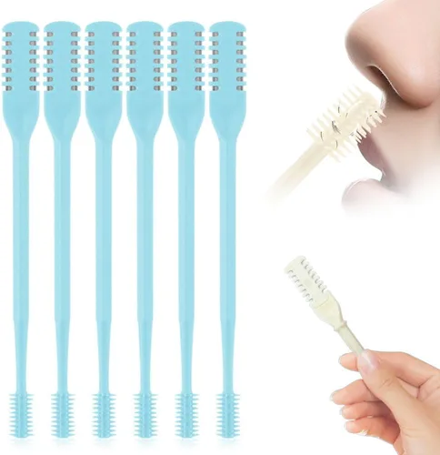 Miniatura 13 de Recortador de Vello Nasal 2 en 1, Cuchillo de Vello Nasal de Doble Cara Mejorado, Cortador de Vello Nasal Manual para Mujeres y Hombres (Crema, 3)