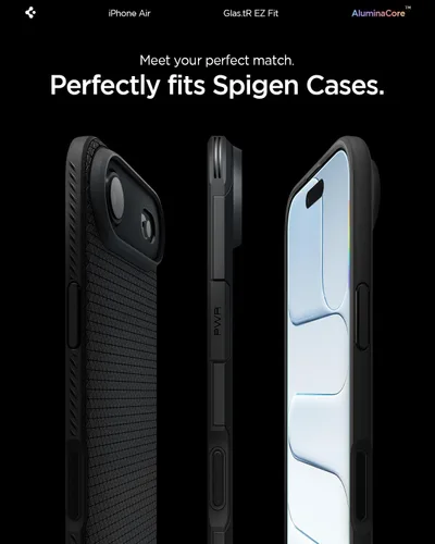 Miniatura 8 de Spigen AluminaCore - Protector de pantalla de vidrio templado [Glas.tR EZ Fit] diseñado para iPhone Air [Paquete de 2], dureza 9H+, durabilidad