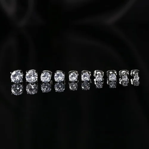 Miniatura 6 de LOYALLOOK - Juego de 12 pares de pendientes de acero inoxidable de 0.71oz con circonita cúbica para mujer